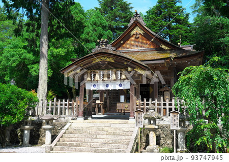 【因幡国一宮】宇倍神社　拝殿と青空　鳥取県鳥取市国府町 93747945