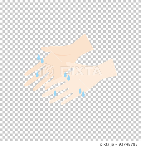 Illustration of wet hands Illustration of wet hands 93748785