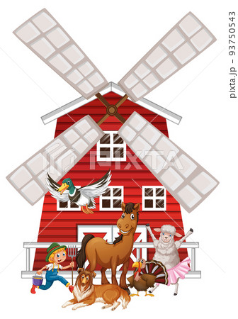 Farming theme with many animals Farming theme with many animals 93750543
