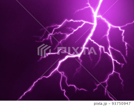 雷のエフェクト背景素材 93750947