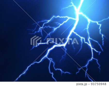 雷のエフェクト背景素材 93750948