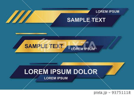 Modern geometric lower third banner template design. Colorful lower thirds set template vector Modern geometric lower third banner template design. Colorful lower thirds set template vector 93751118
