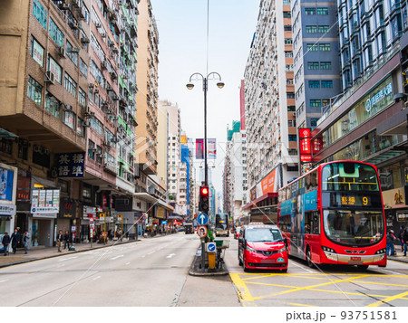 香港　ネイザンロード　※一部ソフトフォーカス 93751581