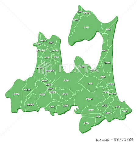 青森県の地図 93751734