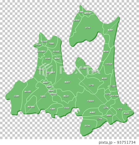 青森県の地図 93751734