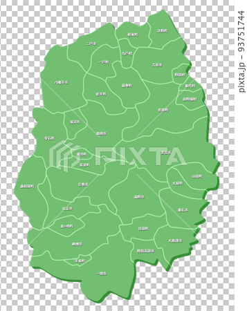 岩手県の地図 93751744
