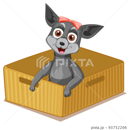 Chihuahua dog in a basket 93752206