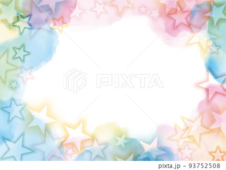 星と水彩風の背景素材 星と水彩風の背景素材 93752508