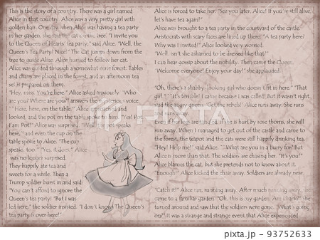 ヴィンテージ加工 アリス デザインペーパー 01 コラージュ素材 ジャンクジャーナル 素材 ヴィンテージ加工 アリス デザインペーパー 01 コラージュ素材 ジャンクジャーナル 素材 93752633