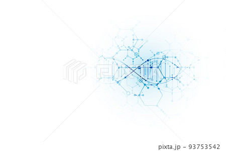 Bright scientific background. A creative idea for your business concept. DNA style. Bright scientific background. A creative idea for your business concept. DNA style. 93753542