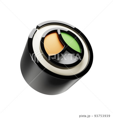 roll with avocado and salmon isolated on white background. Glass design elements Realistic icons 3d illustration roll with avocado and salmon isolated on white background. Glass design elements Realistic icons 3d illustration 93753939