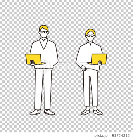 Whole body image of business person, engineer Whole body image of business person, engineer 93754215