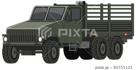 Military vehicle on white background 93755125
