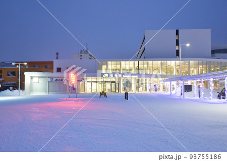 冬の北海道稚内市の風景 93755186