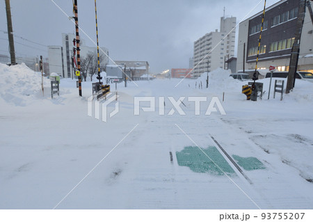 冬の北海道稚内市の風景 93755207