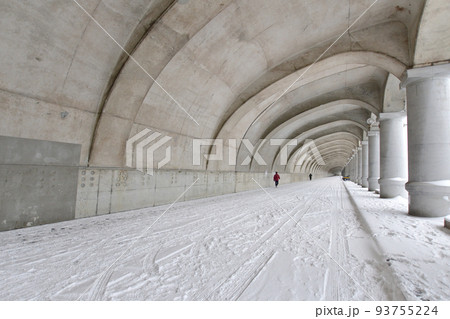 冬の北海道稚内市の風景 93755224
