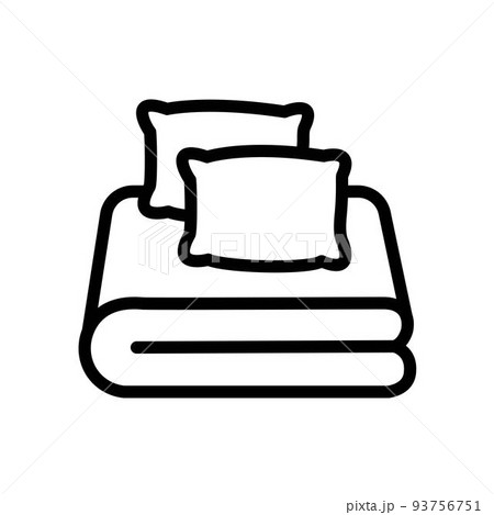 Linens and pillows vector icon. Neatly folded linen. 93756751