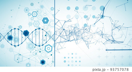 Abstract futuristic background for design works.Science template, wallpaper or banner with a DNA molecules. Abstract futuristic background for design works.Science template, wallpaper or banner with a DNA molecules. 93757078
