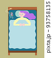 眠れない女性。不眠症。背景有り、吹き出しなし。 93758135
