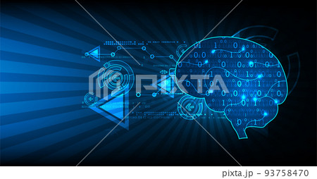 Abstract digital brain,technology concept. Vector Abstract digital brain,technology concept. Vector 93758470