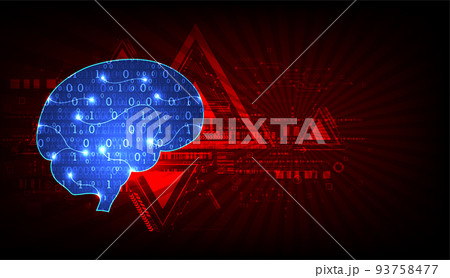Abstract digital brain,technology concept. Vector 93758477