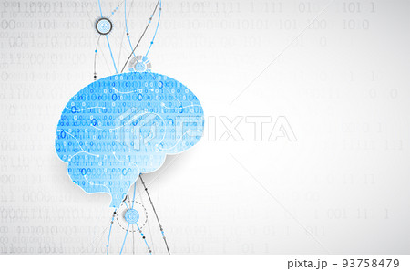 Abstract digital brain,technology concept. Vector 93758479