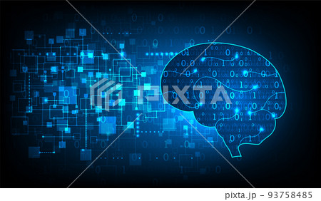 Abstract digital brain,technology concept. Vector Abstract digital brain,technology concept. Vector 93758485