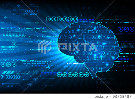 Abstract digital brain,technology concept. Vector Abstract digital brain,technology concept. Vector 93758487