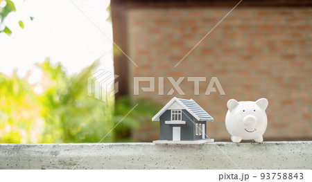 Savings and real estate concept Savings and real estate concept 93758843