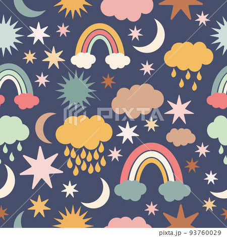 Weather symbols for kids pattern 93760029