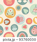 Funny kids pattern pastel colors 93760030