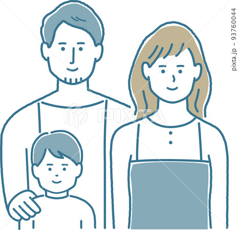 若い家族のイラスト③ 若い家族のイラスト③ 93760044