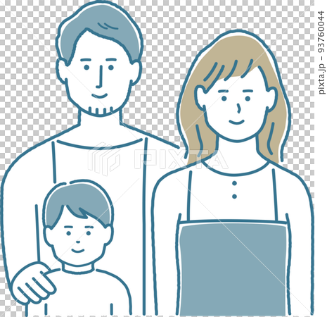 若い家族のイラスト③ 若い家族のイラスト③ 93760044