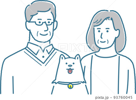 高齢夫婦のイラスト 高齢夫婦のイラスト 93760045