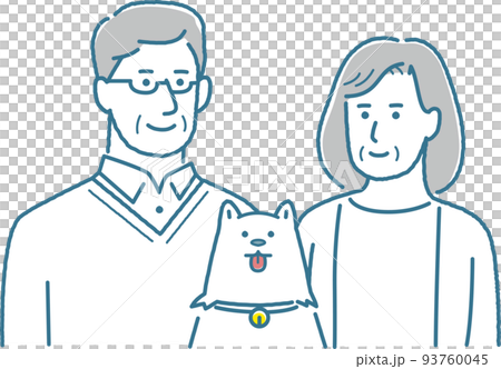 高齢夫婦のイラスト 高齢夫婦のイラスト 93760045