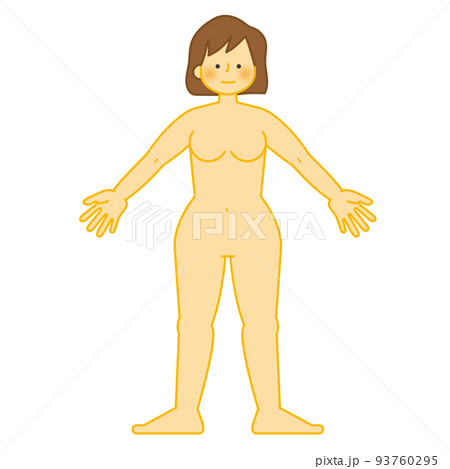 Cartoon of Front of Naked or Nude Stick Figure - Stock Illustration  [50201398] - PIXTA