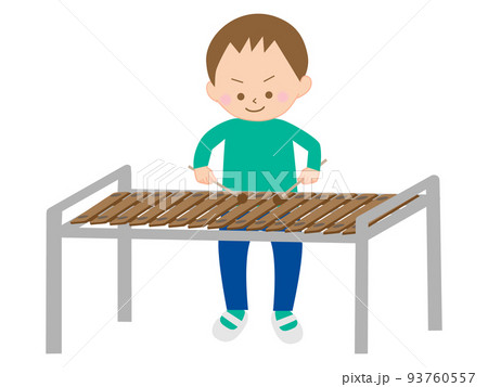 木琴を演奏する男の子 木琴を演奏する男の子 93760557