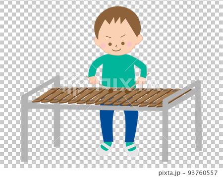 木琴を演奏する男の子 木琴を演奏する男の子 93760557