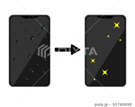 スマートフォンの修理ビフォーアフター　水没　リアル 93760698