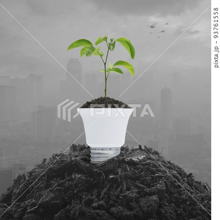 Green ecology and saving energy concept Green ecology and saving energy concept 93761558