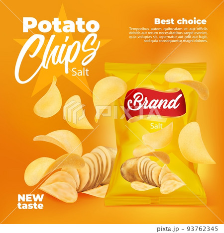2D Mister Potato Chips Food Packaging Illustration - Illustration Agent  Website