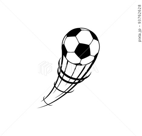 Football soccer ball trace isolated goal kick...のイラスト素材 [93762628] - PIXTA