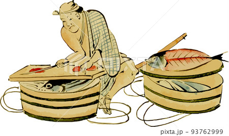 魚を捌く板前 93762999