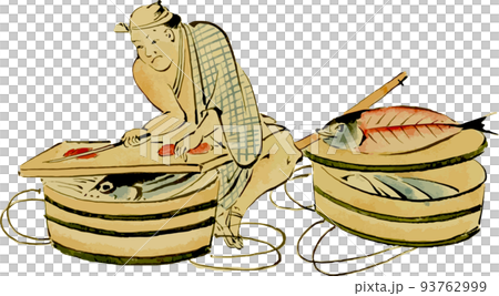 魚を捌く板前 93762999