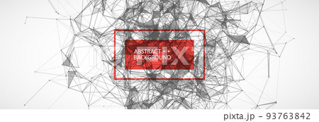 Abstract polygonal vector background with connecting dots and lines. Digital data visualization. 93763842