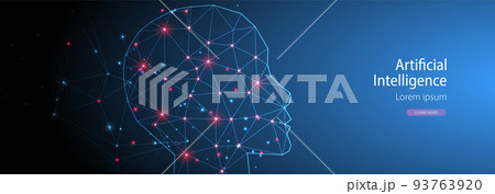 Artificial Intelligence concept. Creative brain concept background. Vector science illustration. Artificial Intelligence concept. Creative brain concept background. Vector science illustration. 93763920