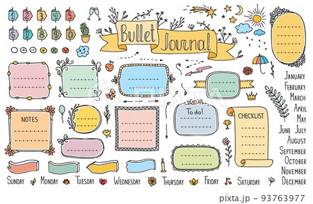 Sticker Doodle Planner Bullet Journal Graphic by ABs · Creative