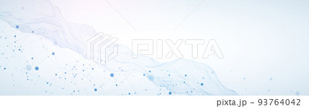 Template for science and technology presentation. Plexus style background. 93764042