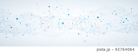 Template for science and technology presentation. Plexus style background. Template for science and technology presentation. Plexus style background. 93764064