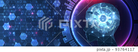 Artificial Intelligence concept. Creative brain concept background. Vector science illustration. Artificial Intelligence concept. Creative brain concept background. Vector science illustration. 93764117